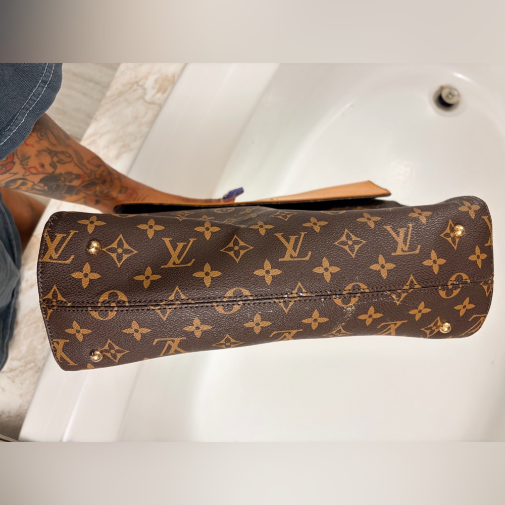 Luxury Venus Brown Monogram Canvas Brea Small Briefcase - Picture 10 of 12